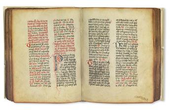 LITURGY, CATHOLIC.  Breviarium Romanum, pars hiemalis.  Manuscript in Latin on vellum.  Italy, 14th century
